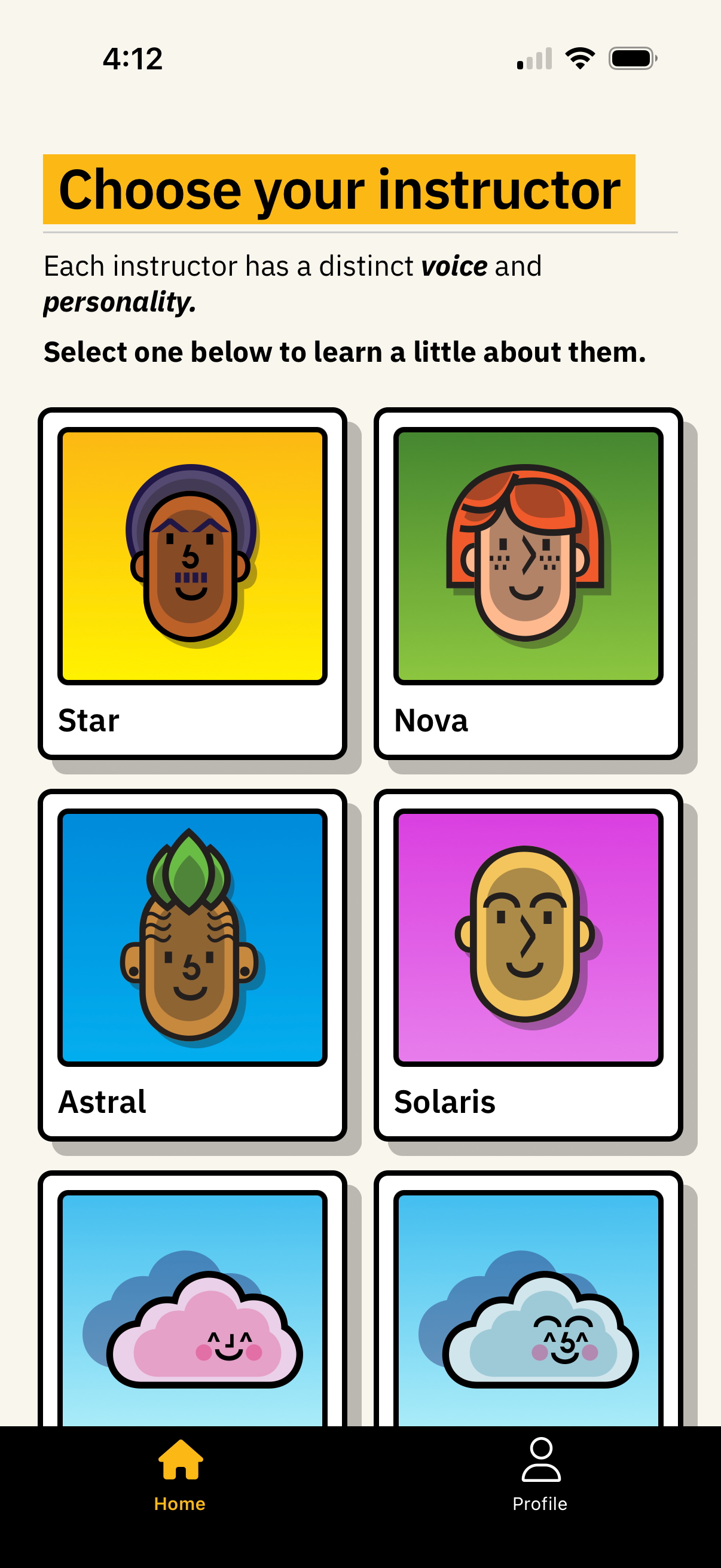 Choose your instructor